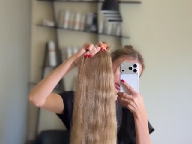 High-quality human hair strands with keratin bonds